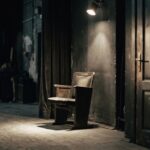 A spotlight on an empty chair beside a dimly lit closed door &mdash; representing an ad hominem argument that targets the person instead of the point